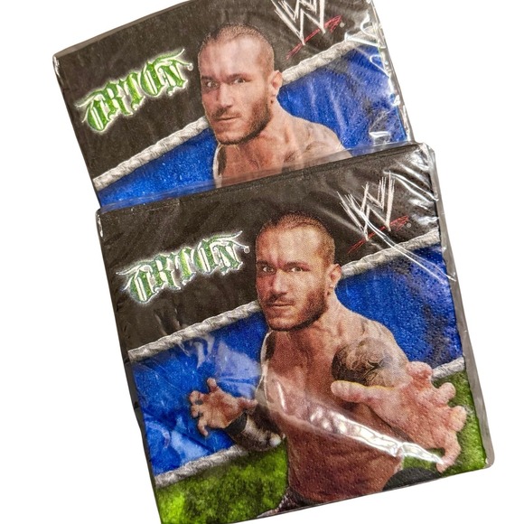 WWE Wrestling Birthday Party Supplies 2 pk Paper Napkins Randy Orton New Sealed - Picture 1 of 5